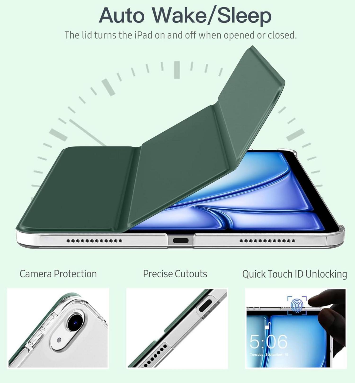 Hülle für iPad Air 11 Zoll M2 2024/2022/2020, Schlanke TPU Hülle, Auto