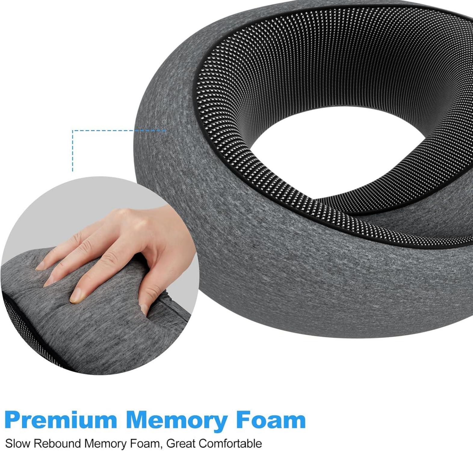 Nackenkissen Reise Memory Foam Verstellbar Tragbar Abnehmbar