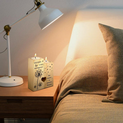 Trauergeschenk Memorial Kerzenständer Grabkerzen Deko Geliebt Unvergessen Trost