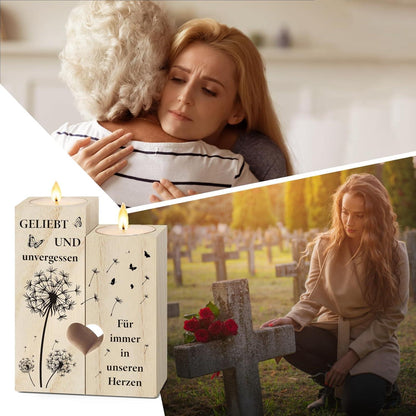 Trauergeschenk Kerzenständer Trauerkerze Grabkerzen Geliebt