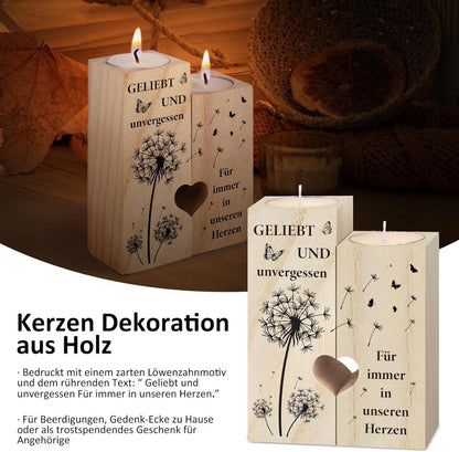 Trauergeschenk Memorial Kerzenständer Grabkerzen Deko Geliebt Unvergessen Trost