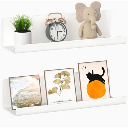 Schweberegal 2er Set ohne Bohren, 32cm, Weiß