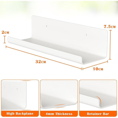 Schweberegal 2er Set ohne Bohren, 32cm, Weiß