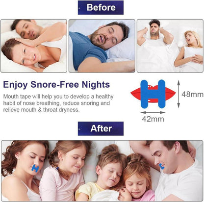 Schnarchen Reduzieren - Mouth Tape für besseren Schlaf, 90 Stück