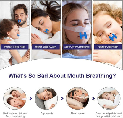 Mouth Tape für besseren Schlaf und gegen Schnarchen, 90 Stück