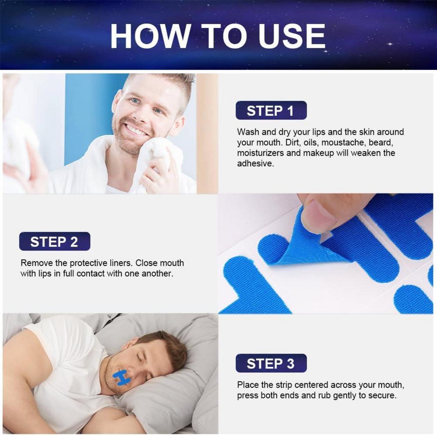 ACWOO Anti-Schnarch-Mundpflaster 90 Stück - Schlafqualität verbessern