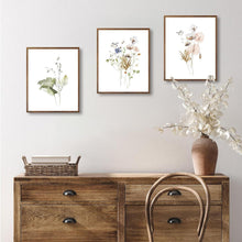 Dazzlewall Aquarell Blumen Wandbilder 30x40 cm 3er Set