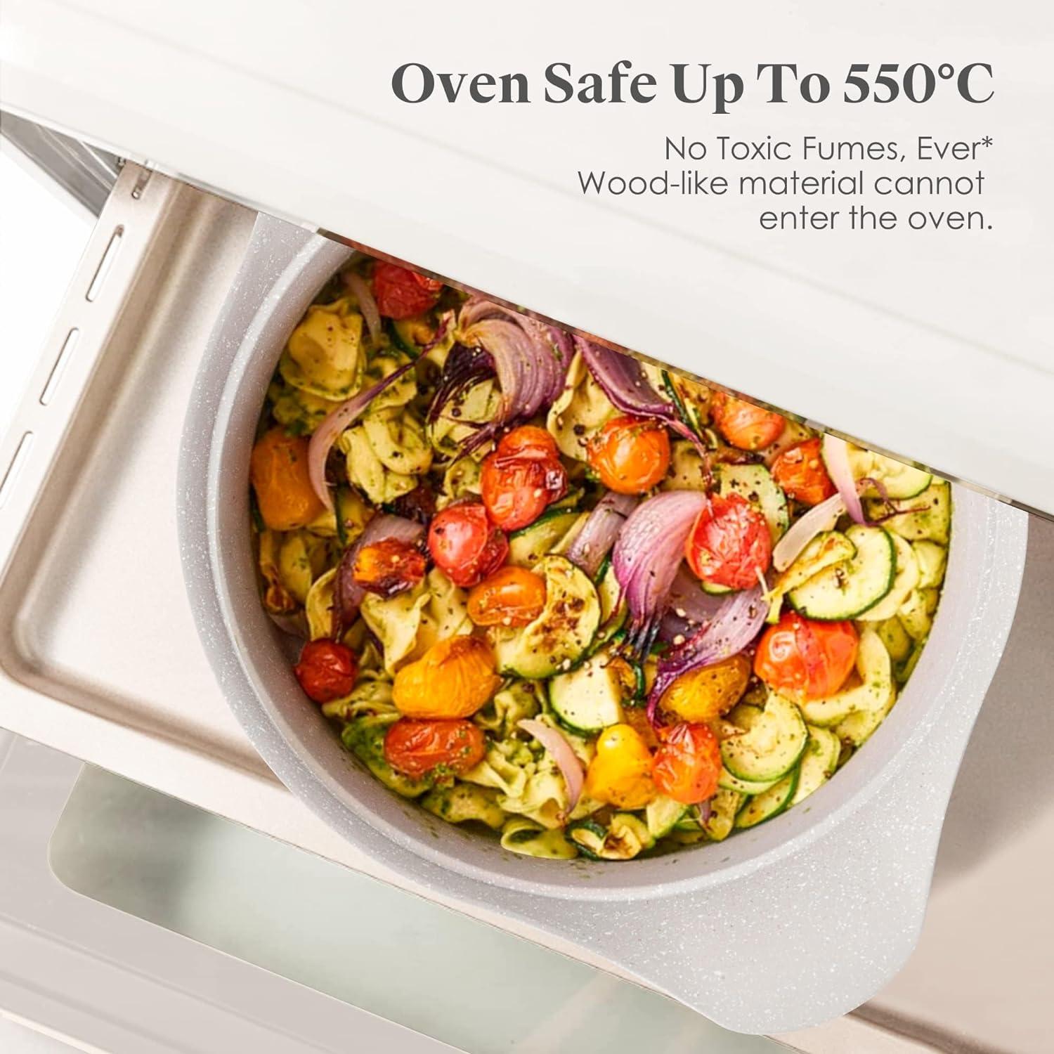 Induktions-Kochgeschirr-Set mit Granit-Antihaftbeschichtung