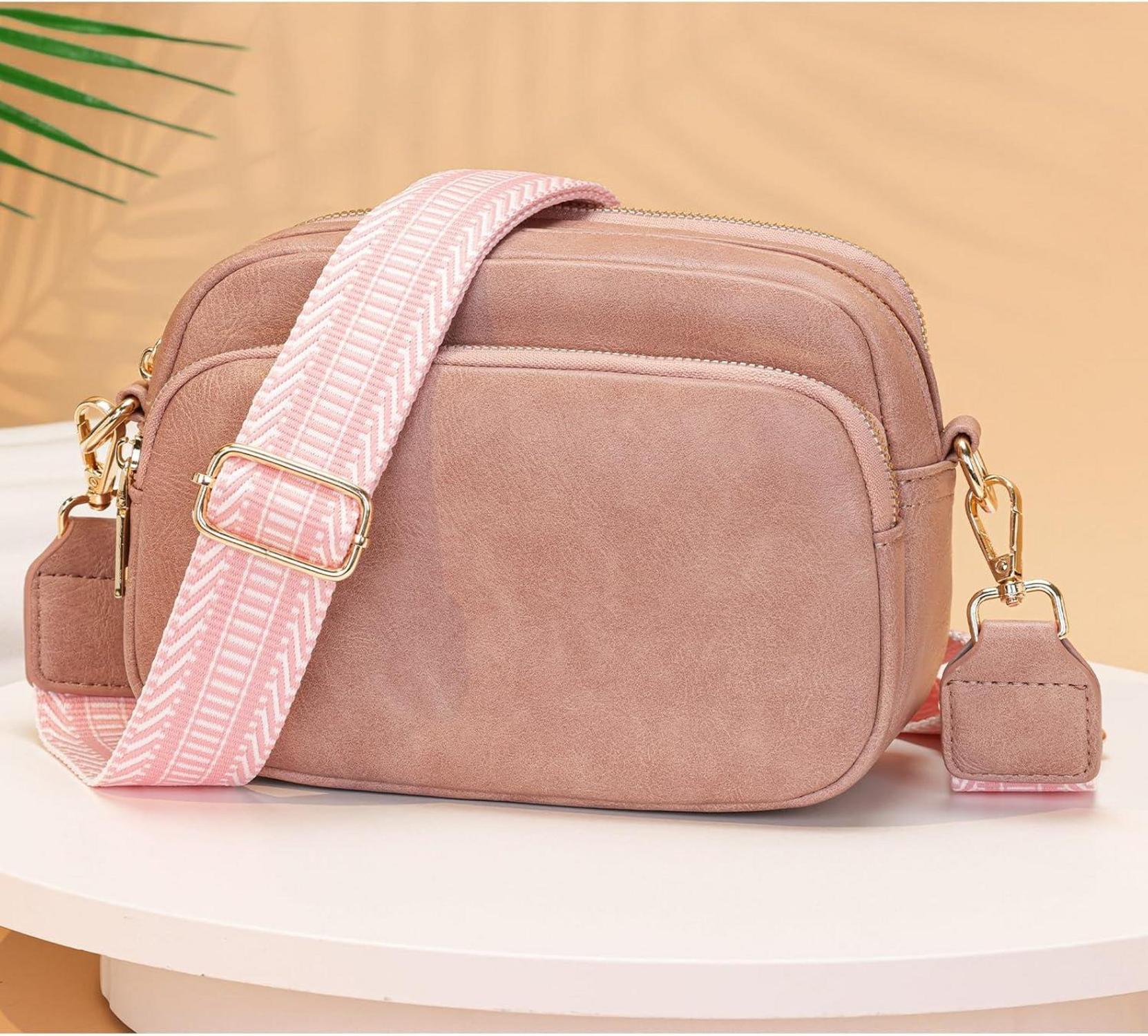Damen Umhängetasche Handtasche Crossbody Bag mit breitem