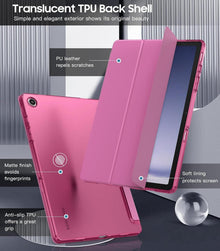 TiMOVO Samsung Galaxy Tab A9 Plus 11 Hülle 2023 TPU Schutzhülle Pink Lila