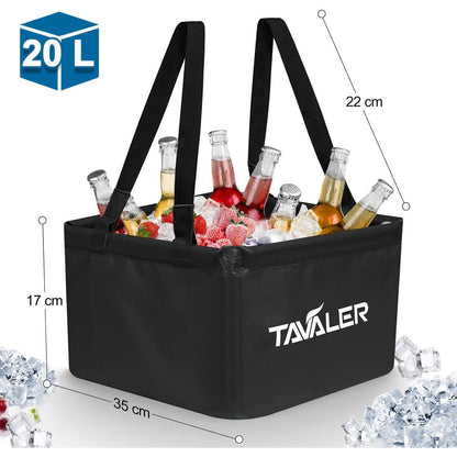 Faltbare Camping Faltschüssel 20L Schwarz Outdoor Spülbecken