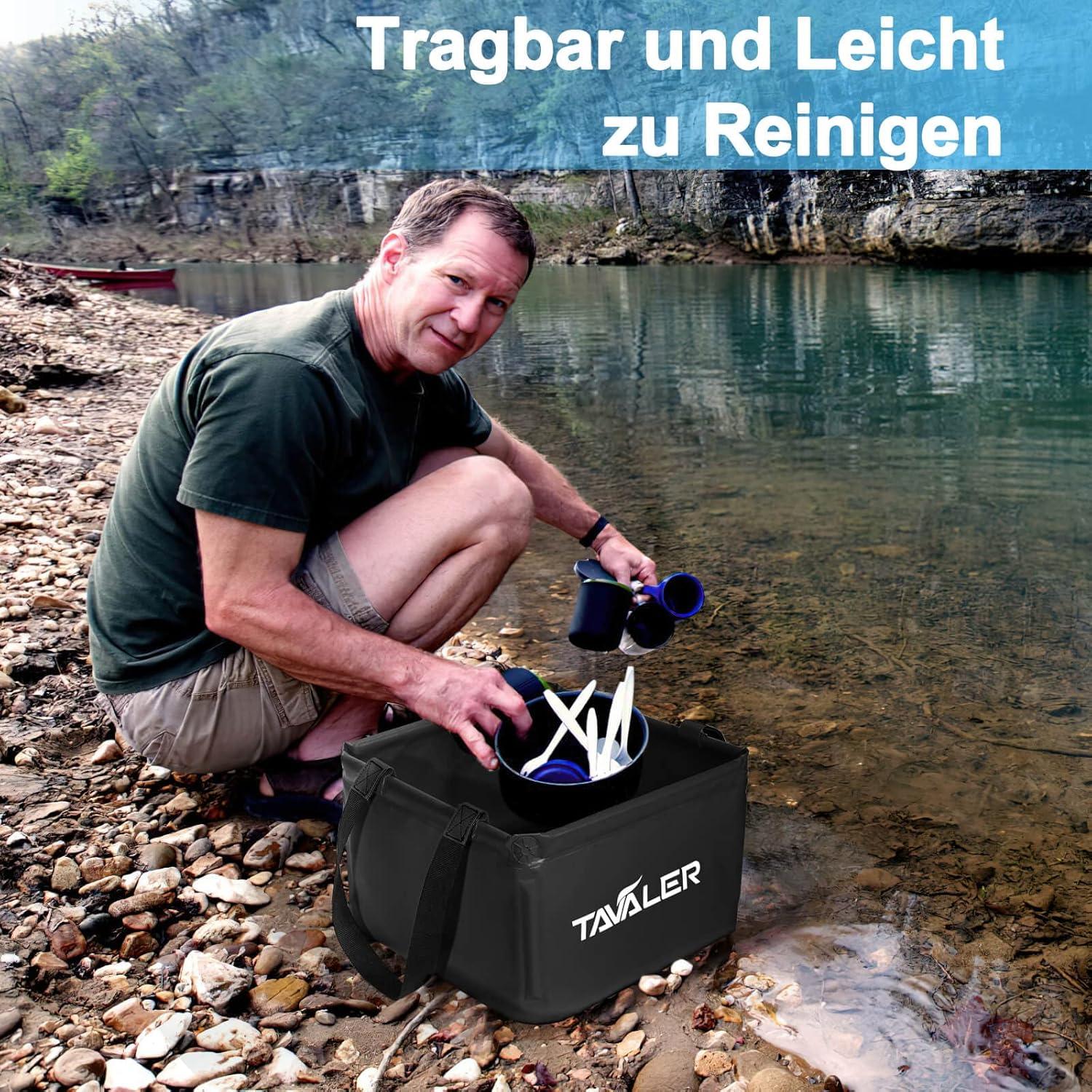 Faltschüssel Camping Faltbar 20L Spülbecken Outdoor Waschschüssel