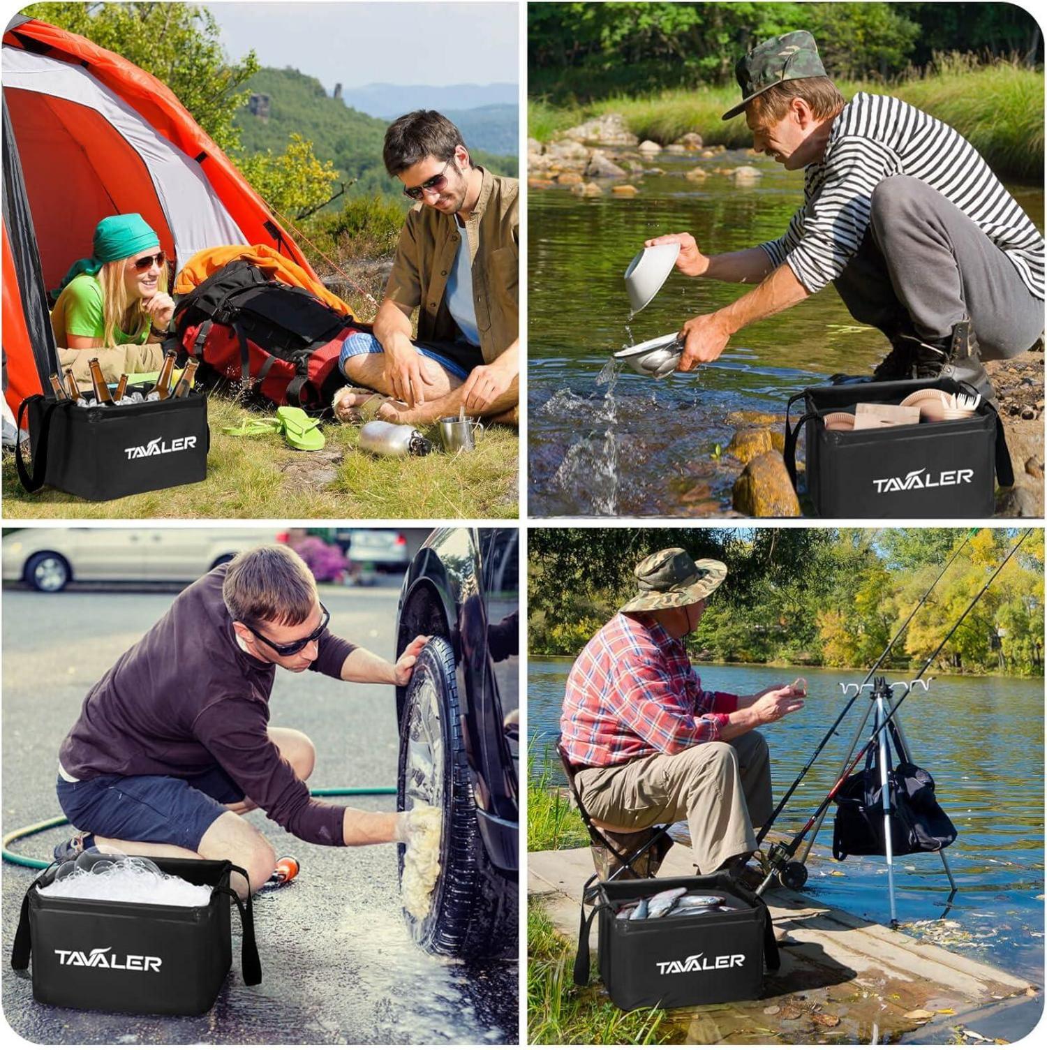 Faltbare Camping Faltschüssel 20L Waschschüssel Outdoor Spülbecken
