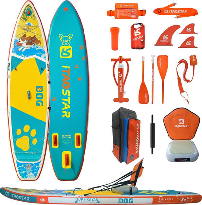 Aufblasbares Stand Up Paddle Board Premium Zubehör ADJ Paddel 120L