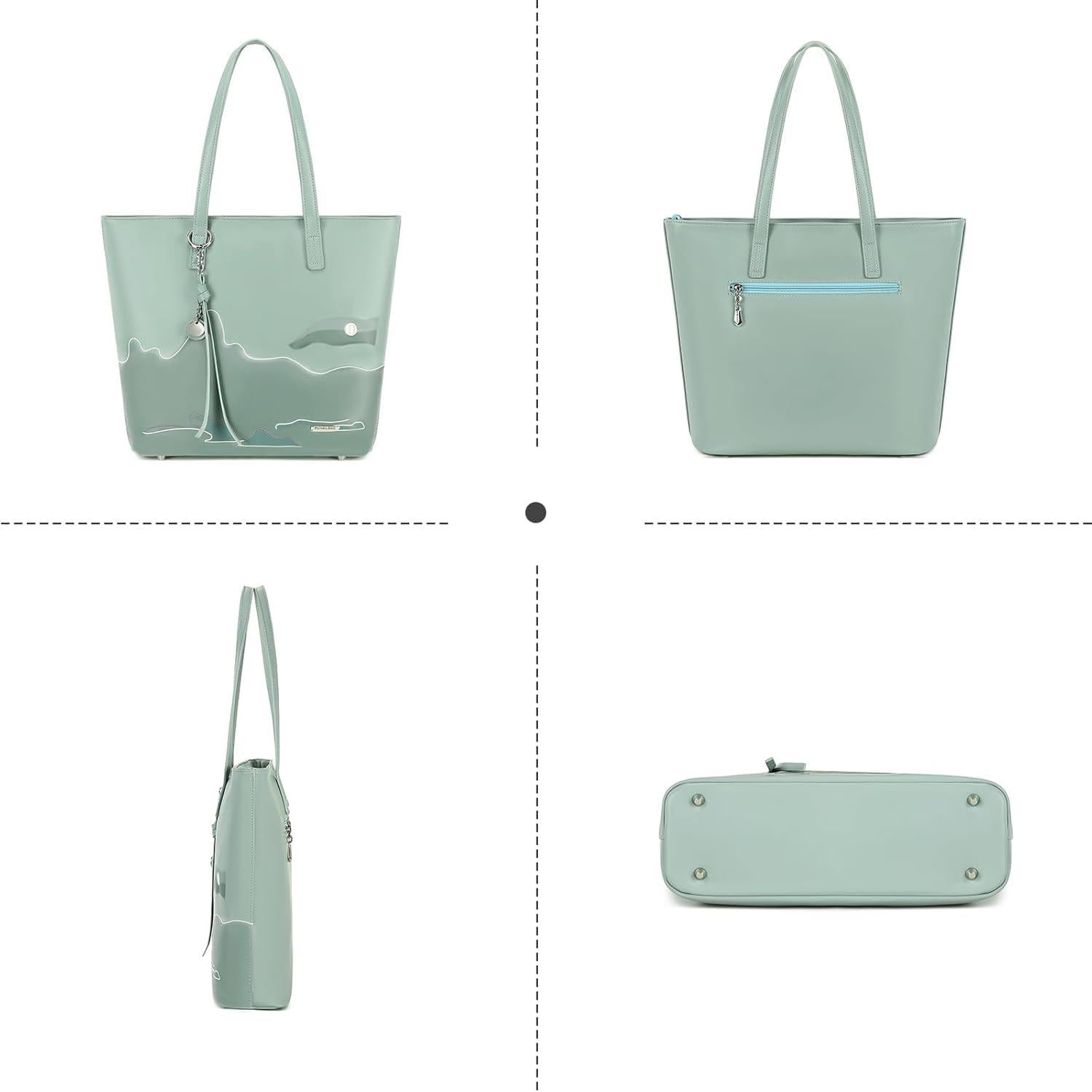 Pomelo Best Damen Handtasche groß Schultertasche elegant Patchwork-Design