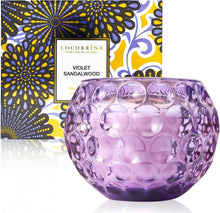 Duftkerze im Glas, Violet Sandalwood 300g 2 Dochte Brenndauer 40h