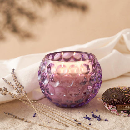 Duftkerze im Glas Violet Sandalwood 300g Kokosnusswachs 2 Dochte 40h