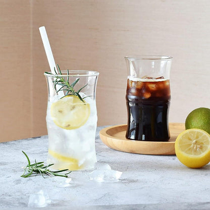 Latte Macchiato Gläser 400ml Kristall trinkgläser Set 2 STK Hitzebeständig Cocktail Eiskaffee Fruchtsaft
