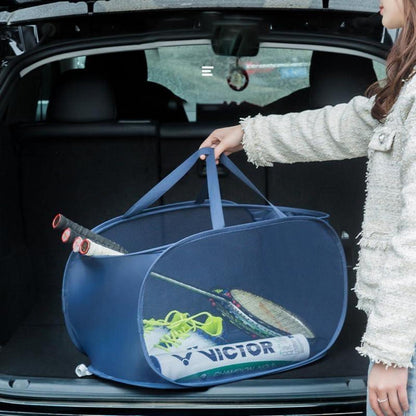 Faltbarer Wäschekorb Set 2er-Pack – Marineblau, 57x36x36 cm