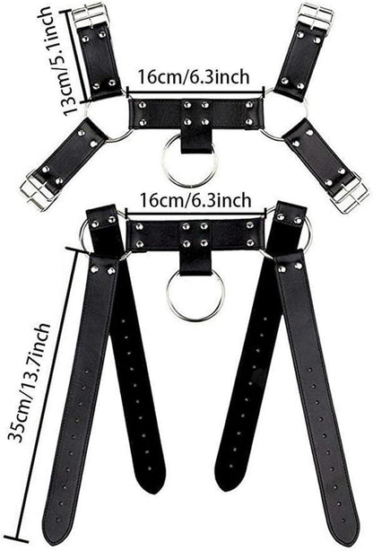 Herren Gay Harness PU Leder Brust Bondage Gothic Cosplay