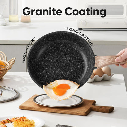 Granit Antihaftbeschichtung Töpfe und Pfannen Set mit Deckeln