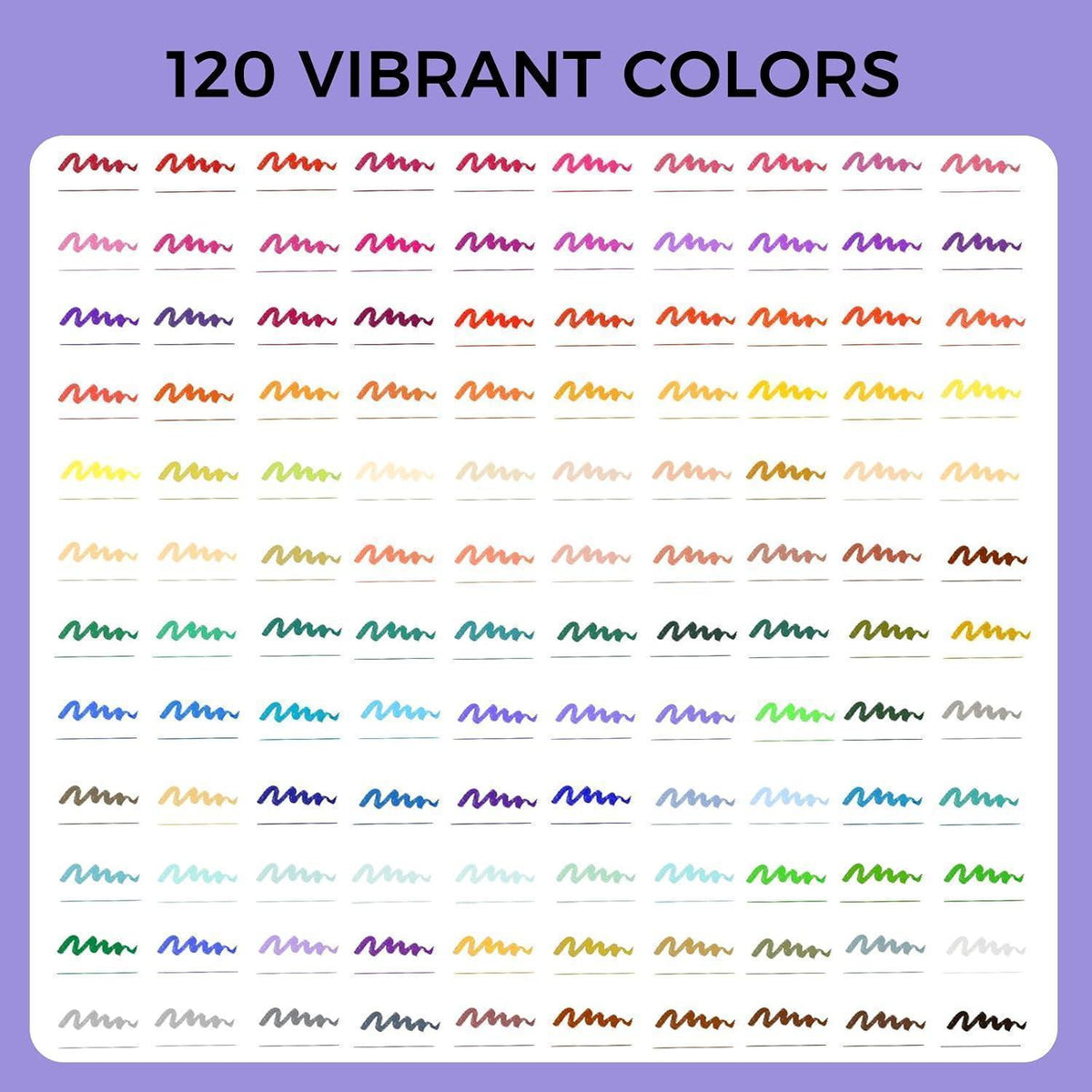 Dual Brush Pen Set 120 Farben – Pinselstifte für Kalligraphie & Handlettering