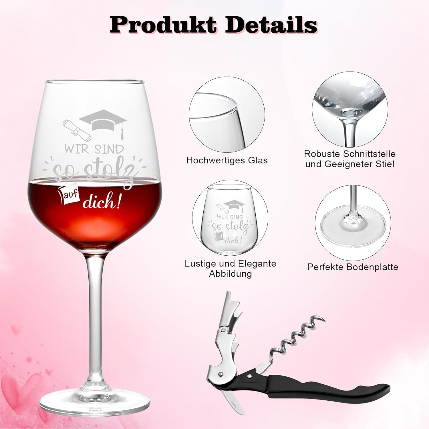 Weinglas Joymaking Pernasoliert Abschluss Geschenk 16oz