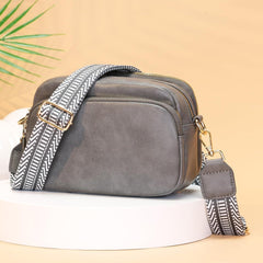 Umhängetasche Damen Handtasche Crossbody Bag 4 Fächer Grau