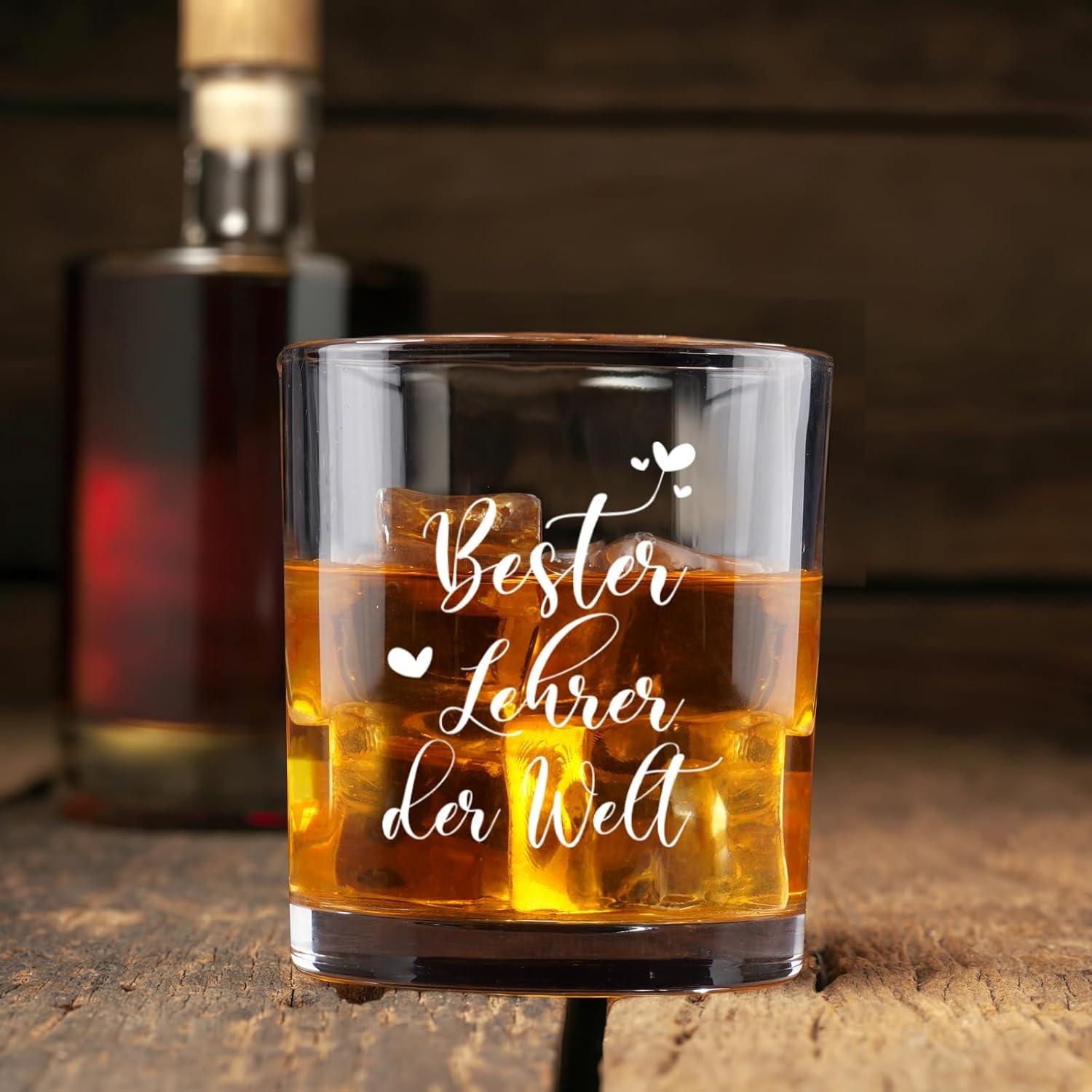 Personalisiertes Whiskyglas mit Gravur für Lehrer