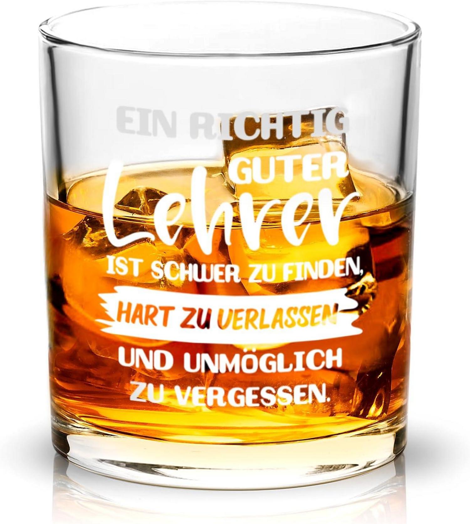 Personalisiertes Whiskeyglas mit Gravur - Lehrer Geschenk 300ml