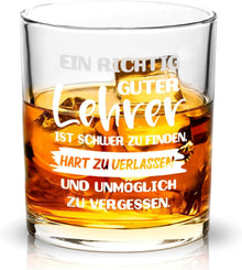 Personalisiertes Whiskeyglas mit Gravur - Lehrer Geschenk 300ml