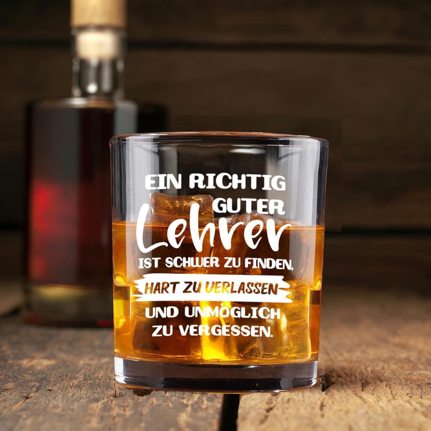 Personalisiertes Whiskeyglas mit Gravur - Lehrer Geschenk 300ml