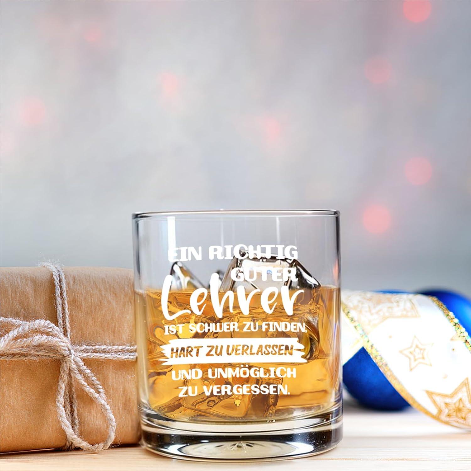 Personalisiertes Whiskyglas mit Gravur 10oz - Tolles Lehrer Geschenk