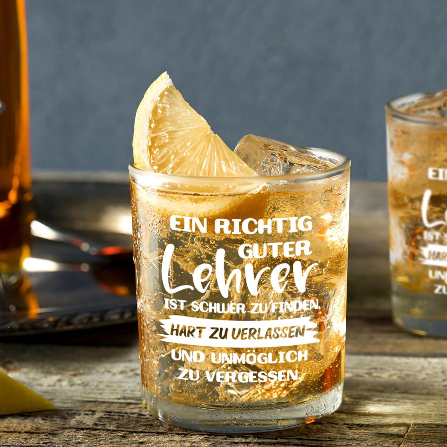 Personalisiertes Whiskyglas Lehrer Abschiedsgeschenk 300ml
