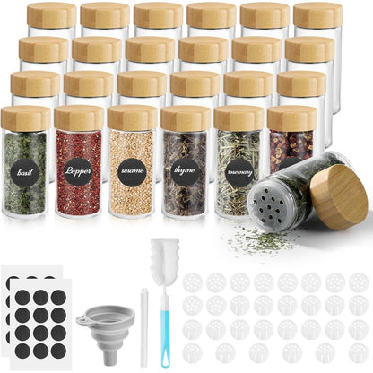 Moreau 24er Set Gewürzgläser Rund mit Zubehör und Etiketten