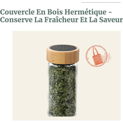 Moreau 24er Set Gewürzgläser Rund mit Zubehör und Etiketten