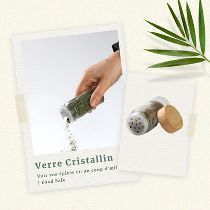 Moreau 24er Set Gewürzgläser Rund mit Zubehör und Etiketten