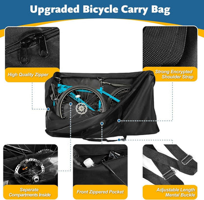 Fahrrad Transporttasche 900D Oxford, Wasserdicht für 24-29 Zoll, MTB Rennrad, Klapprad