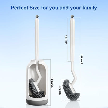 Silikon Toilettenbürste Set mit Halter – Randreiniger & Schnelltrocknend