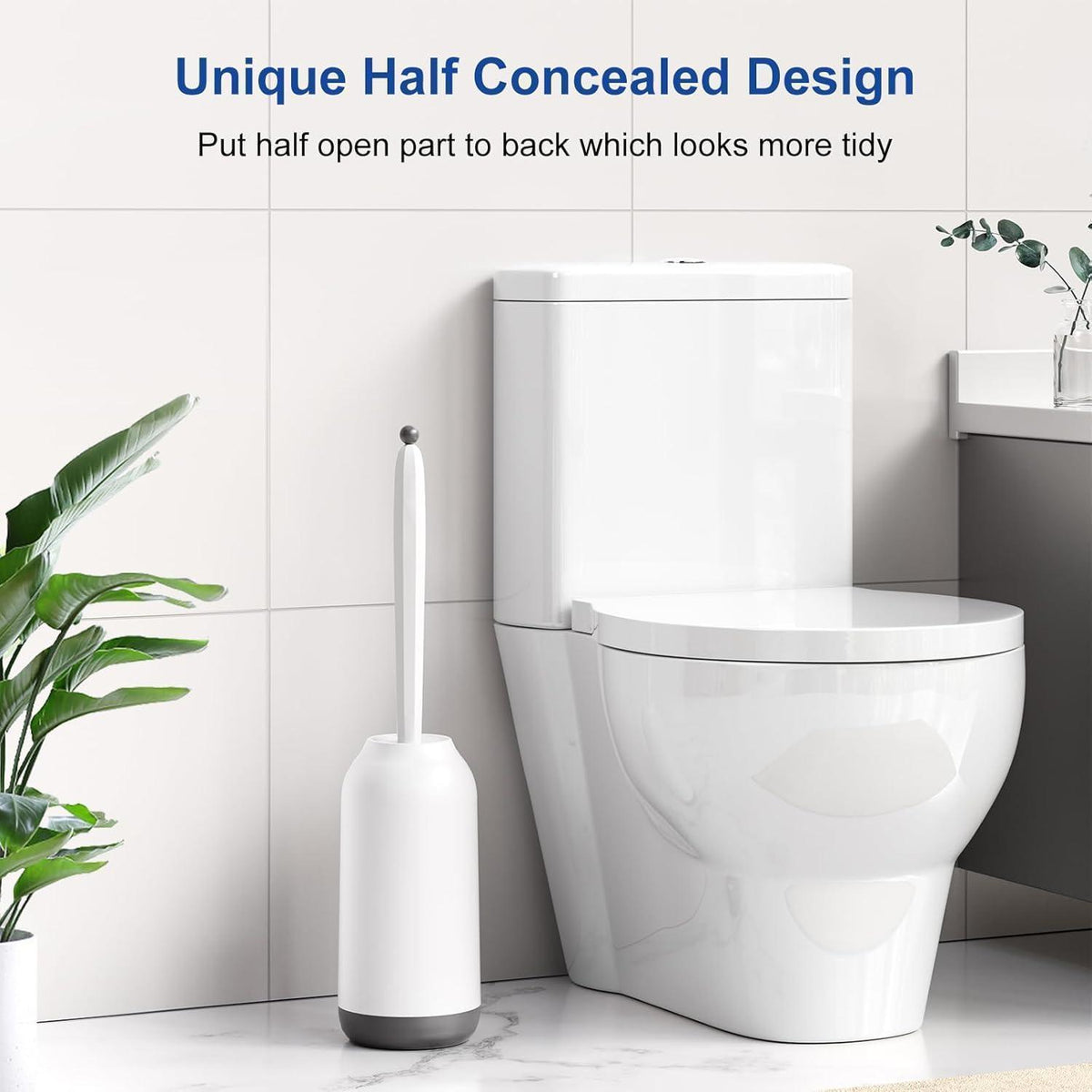 Silikon Toilettenbürste Set mit Halter – Randreiniger & Schnelltrocknend