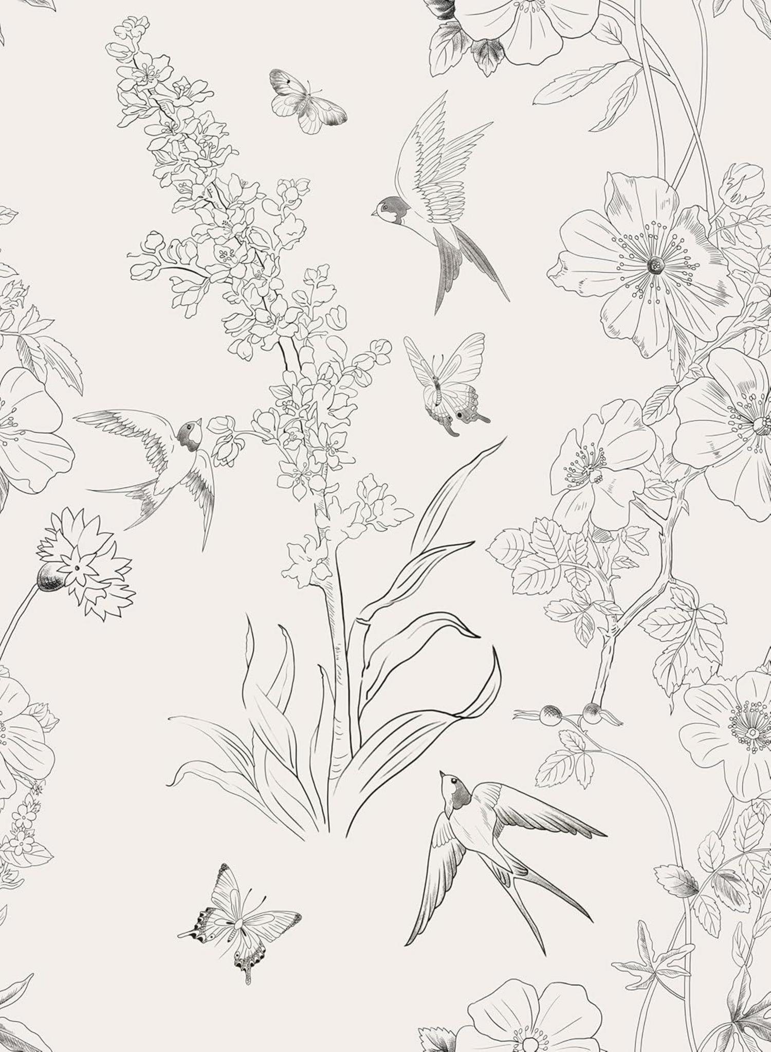 Selbstklebende Fototapete Blume Vintage Wanddekoration 44x300cm