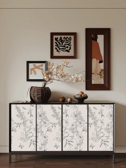 Selbstklebende Fototapete Blumen Vintage Wanddeko 0.4Wx3L m