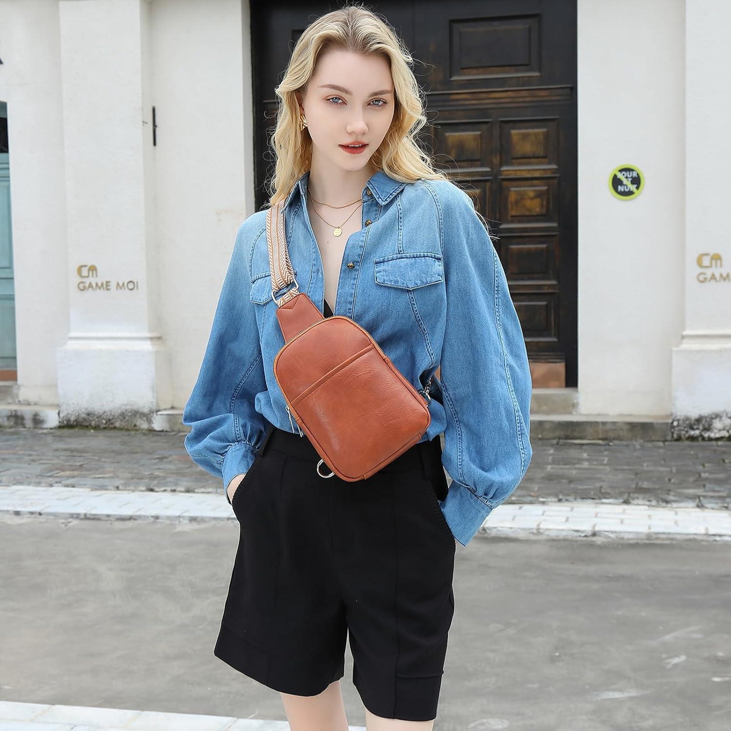 Miss Lulu Damen Bauchtasche Umhängetasche Crossbody