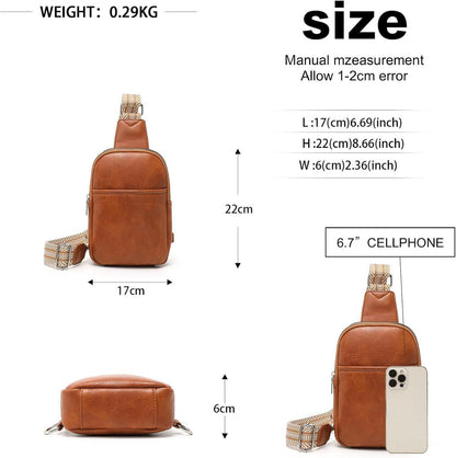 Miss Lulu Damen Bauchtasche Crossbody Bag Klein Umhängetasche
