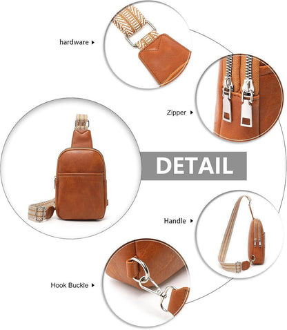 Miss Lulu Damen Bauchtasche Crossbody Bag Klein Umhängetasche Blau