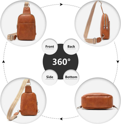Miss Lulu Damen Bauchtasche Umhängetasche Klein Crossbody Bag