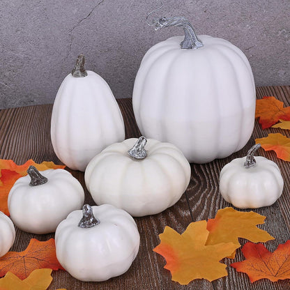 12 Stück Künstliche Kürbisse Halloween Herbstdeko