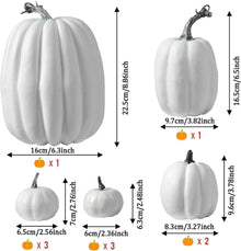Künstliche Kürbisdekoration 10 Stück Halloween Herbstdeko