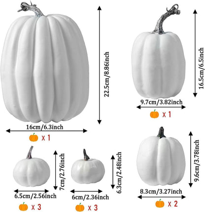 Künstliche Kürbisdekoration 10 Stück Halloween Herbstdeko