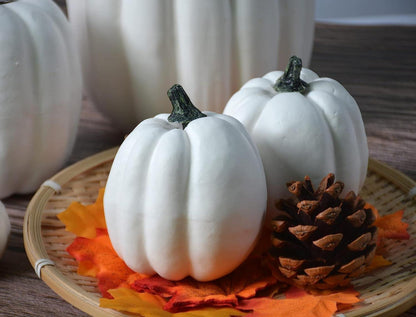 10 Stück Künstliche Kürbisse Kürbisdeko Halloween Erntedankfest